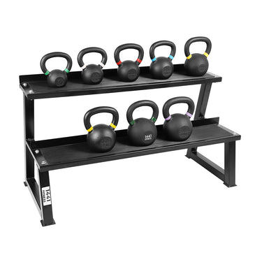 1441 Fitness Powder Coated Kettlebell - 6 Kg to 20 Kg - 8 Pcs Set with Rack